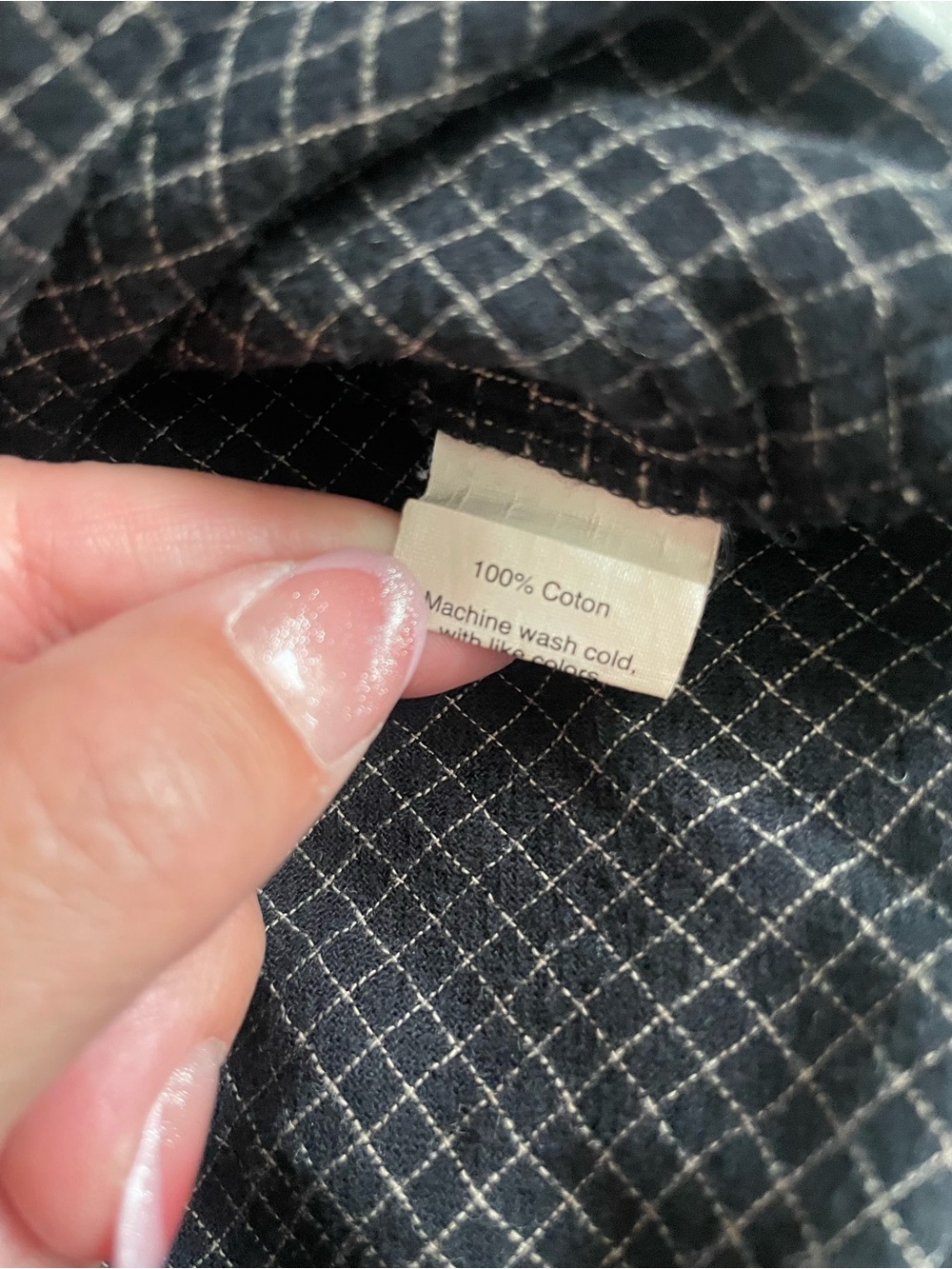 Madewell 100% Cotton Soft Black Patterned Button-Up - Picture 4 of 6